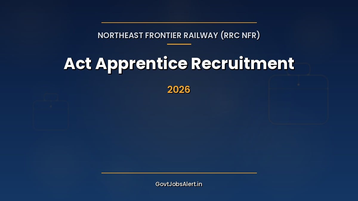Northeast Frontier Railway RRC NFR Act Apprentice Recruitment 2026 notification for 6777 ITI trade apprentice posts