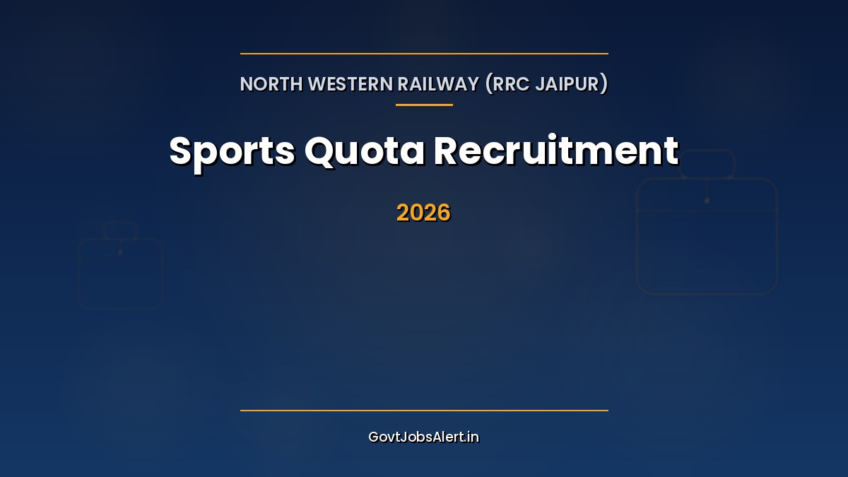 RRC NWR Sports Quota 2026 notification poster showing 54 railway sports person vacancies in Pay Level 1 to 5