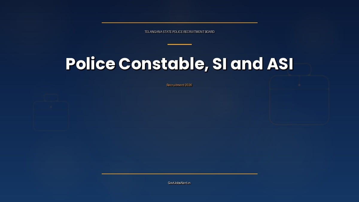 TSLPRB Telangana Police Recruitment 2026 notification for 7,437 Police Constable, Sub Inspector, Fire Fighter and Warder posts