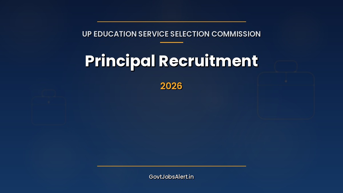 UPESSC Principal Recruitment 2026 notification for 111 college principal posts in Uttar Pradesh