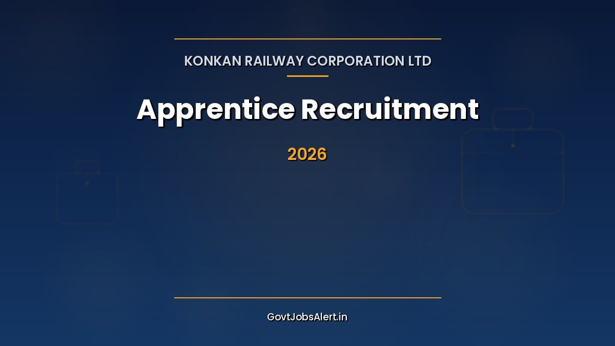 KRCL Apprentice Recruitment 2026 walk-in document verification for 134 Graduate and Diploma Apprentice posts at Konkan Railway Corporation