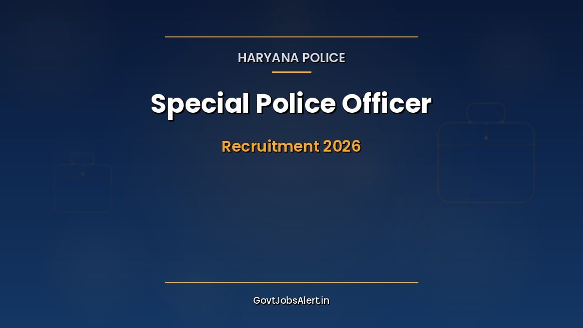 Haryana Police SPO Recruitment 2026 notification for 400 Special Police Officer vacancies for ex-servicemen in the Telecommunication Wing