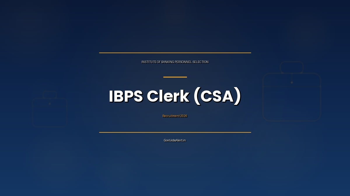 IBPS Clerk Recruitment 2026 notification for 11403 Customer Service Associate posts in 11 public sector banks