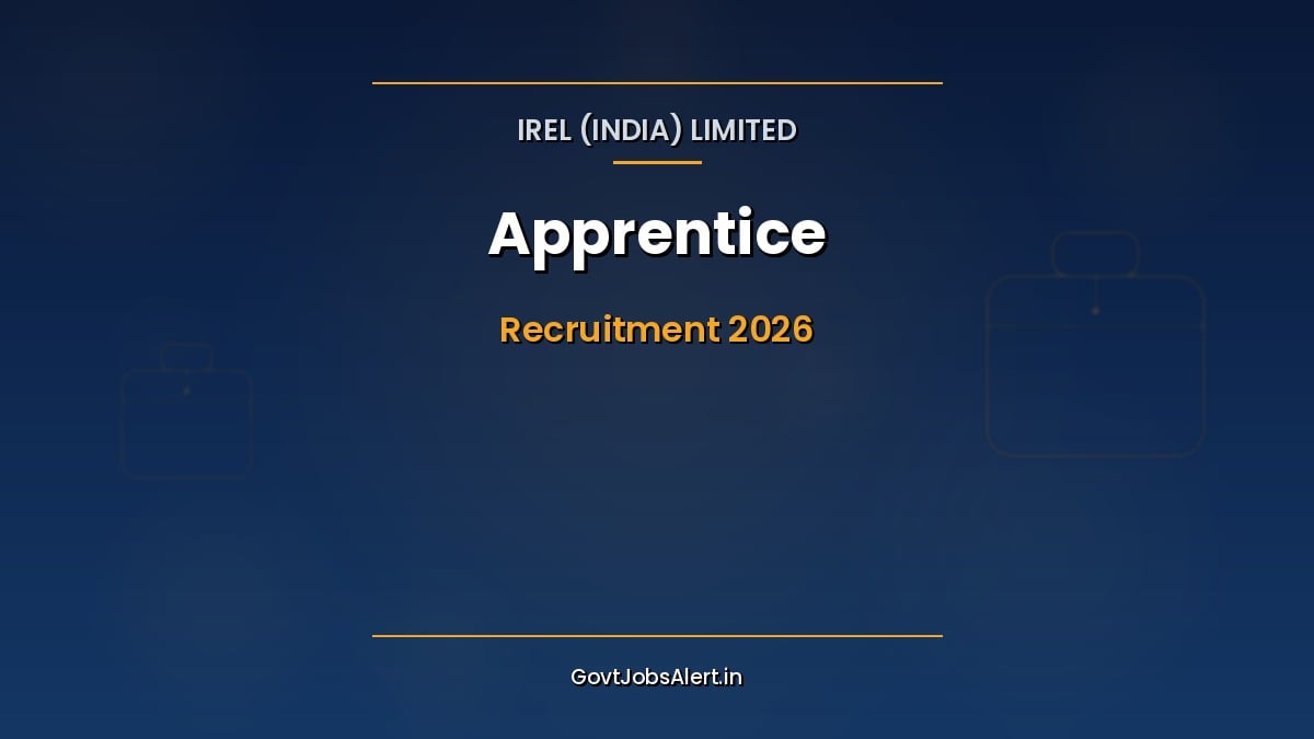 IREL India Limited Apprentice Recruitment 2026 notification for 39 Graduate, Technician and Trade apprentice seats at Manavalakurichi Unit Tamil Nadu