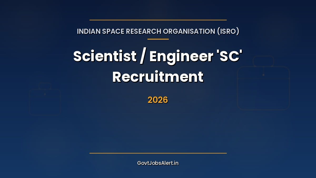 ISRO Scientist Engineer SC Recruitment 2026 notification for 175 BE B.Tech posts in Electronics, Mechanical and Computer Science