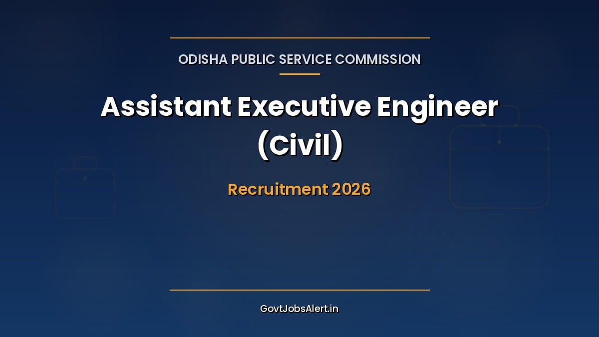 OPSC AEE Recruitment 2026 notification for 46 Assistant Executive Engineer Civil Group-A posts in Odisha