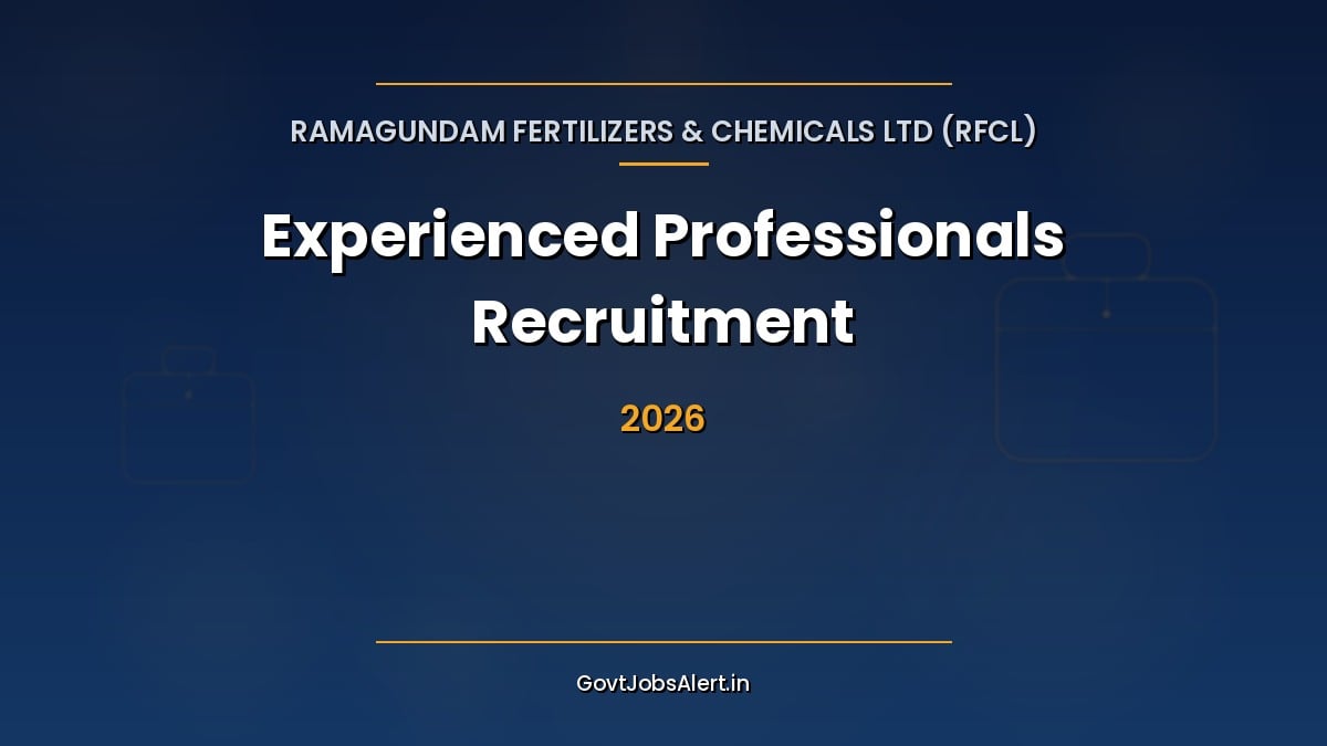 RFCL Experienced Professionals Recruitment 2026 notification for 40 Engineer, Officer, Manager and CMO vacancy at Ramagundam plant and Noida office
