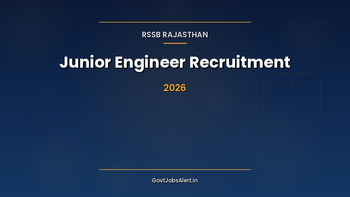 RSSB JEN Recruitment 2026 notification for 874 Junior Engineer Civil, Mechanical and Electrical posts in Rajasthan