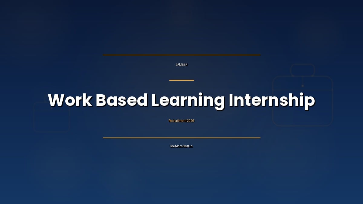 SAMEER Internship 2026 notification for 18 Work Based Learning seats in RF and Microwave Systems at Mumbai