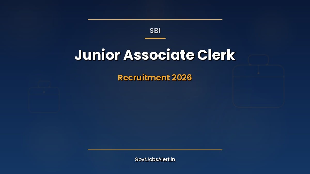 SBI Clerk Recruitment 2026 notification for 1,538 Junior Associate customer support and sales posts across 21 states