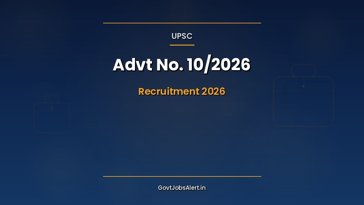 UPSC Special Recruitment Advertisement 10/2026 notification for 34 engineer, research officer and horticulture posts