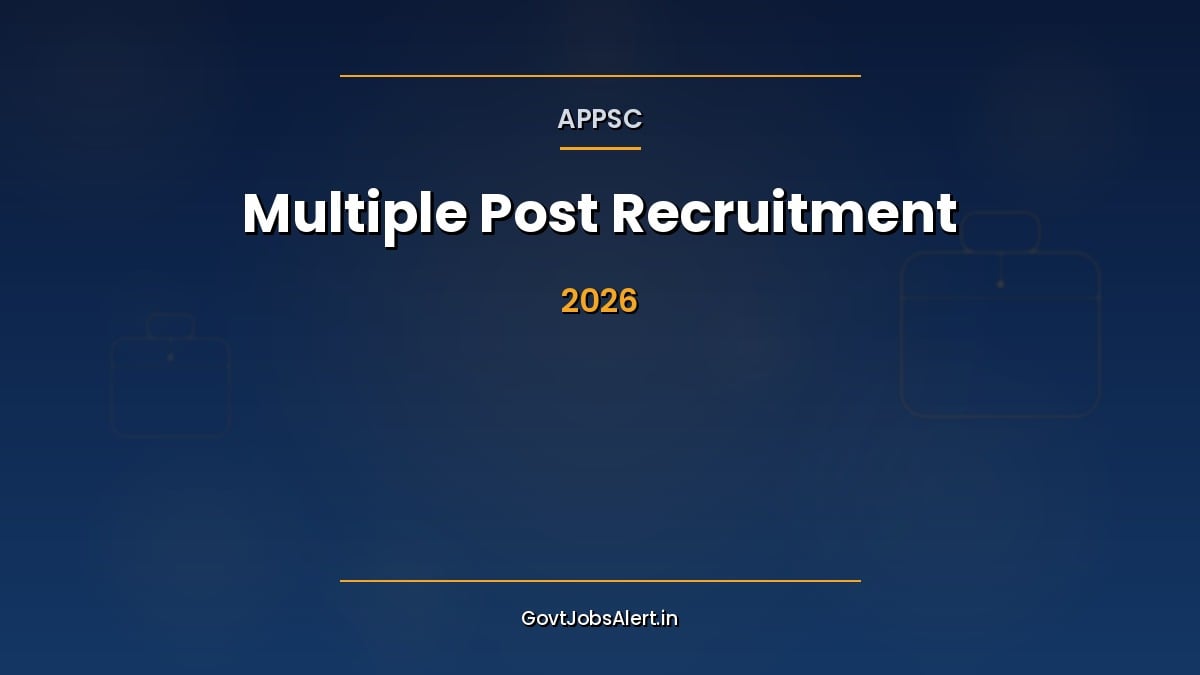 APPSC Recruitment 2026 notification for multiple posts across eight Andhra Pradesh brief notifications, apply online by 5 November 2026