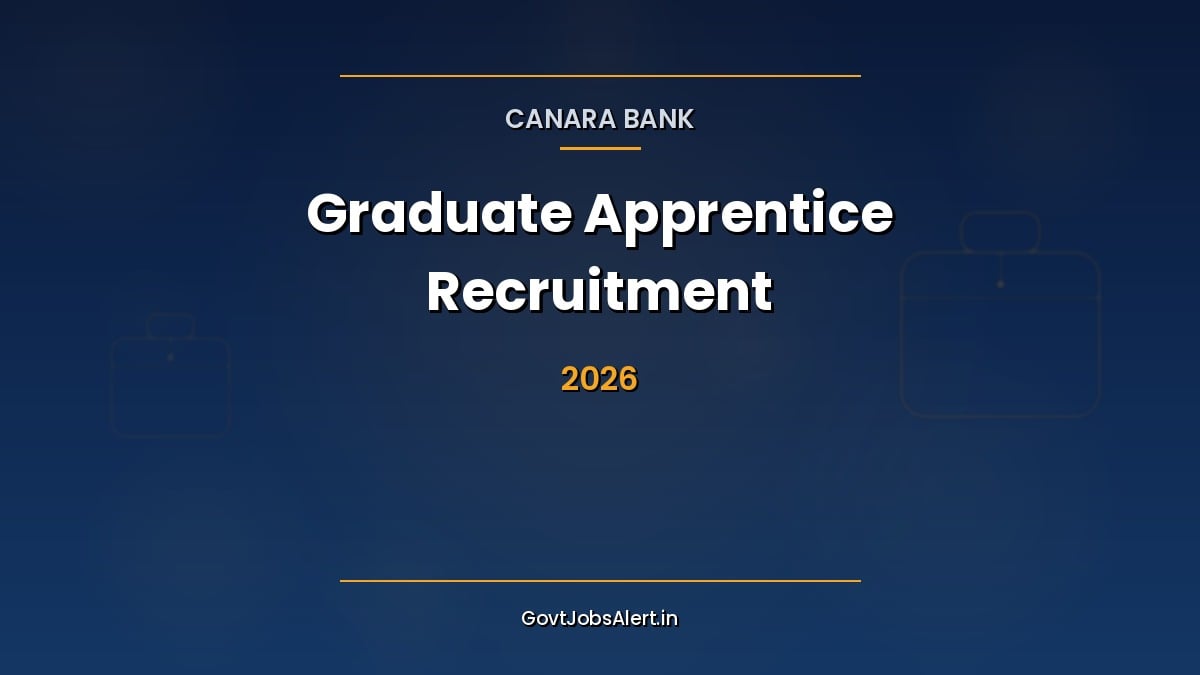 Canara Bank Apprentice Recruitment 2026 notification for 3500 Graduate Apprentice training seats with ₹16,650 monthly stipend