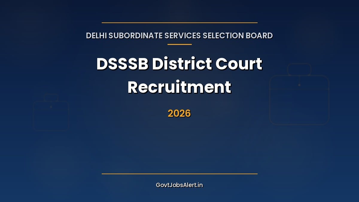 DSSSB District Court Recruitment 2026 notice for 641 Personal Assistant, Senior PA, JJA, Process Server and Peon posts in Delhi
