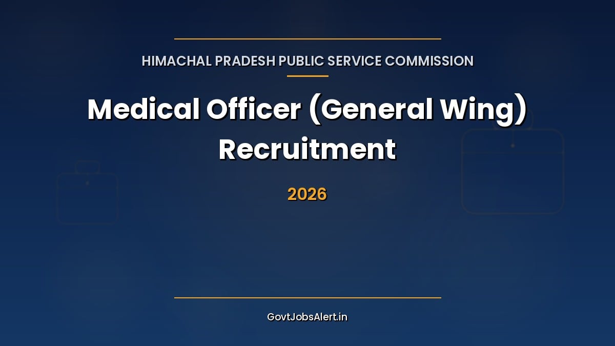 HPPSC Medical Officer Recruitment 2026 notification for 228 Group-A Job Trainee vacancies in Himachal Pradesh Health and Family Welfare Department