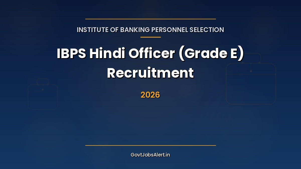 IBPS Hindi Officer Admit Card 2026 out for the Grade E online exam, call letter download from IBPS