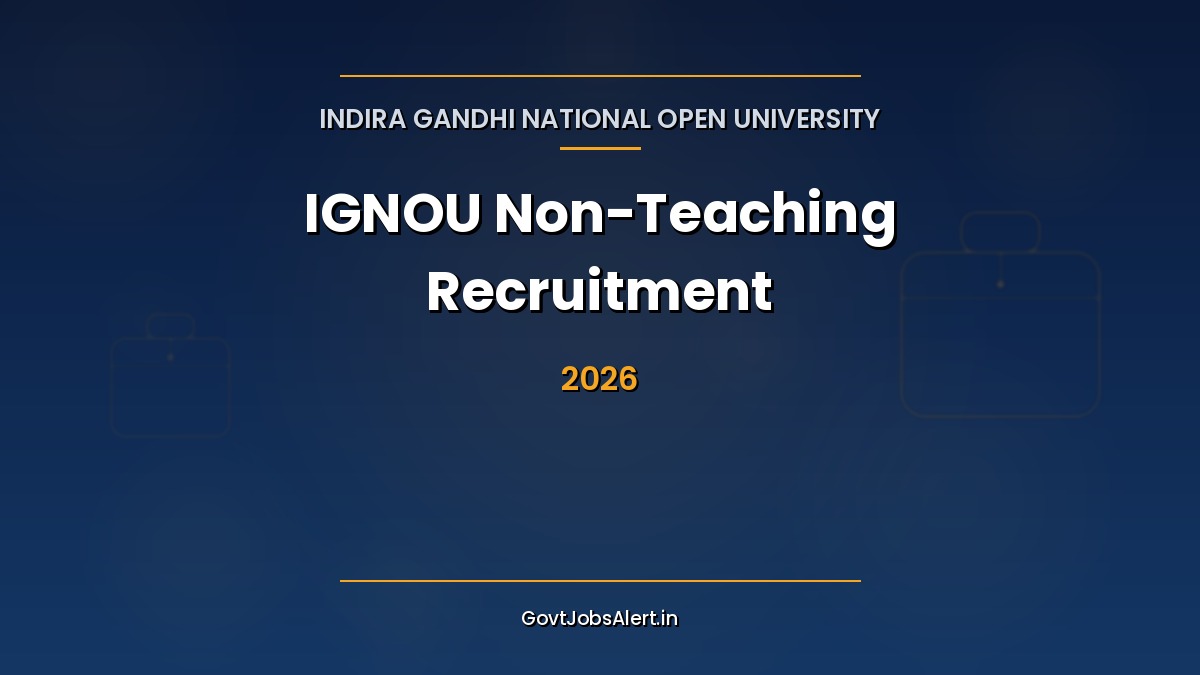 IGNOU Non-Teaching Recruitment 2026 notification for 14 Assistant Director, Technical Manager and Technical Assistant posts, apply online by 2 November
