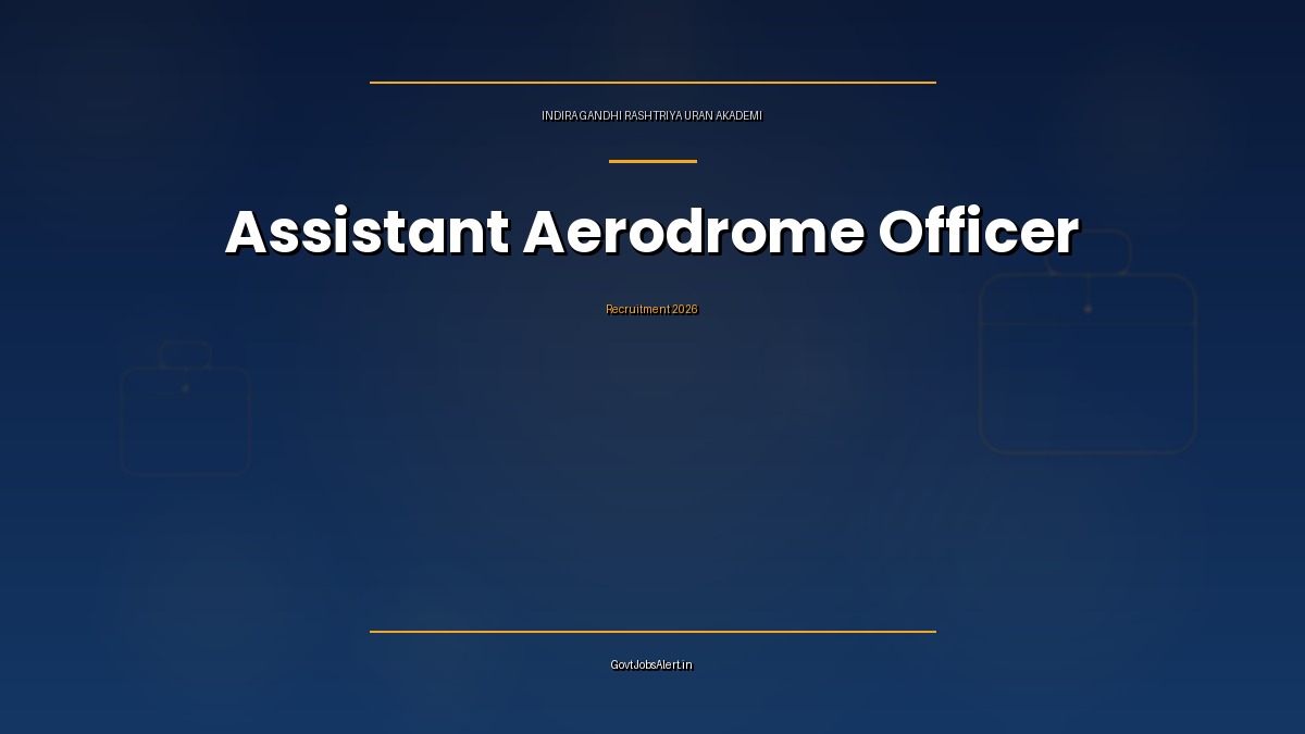 IGRUA Assistant Aerodrome Officer Recruitment 2026 notification for 7 contractual posts with ₹40,000 salary at Fursatganj Airfield, Amethi