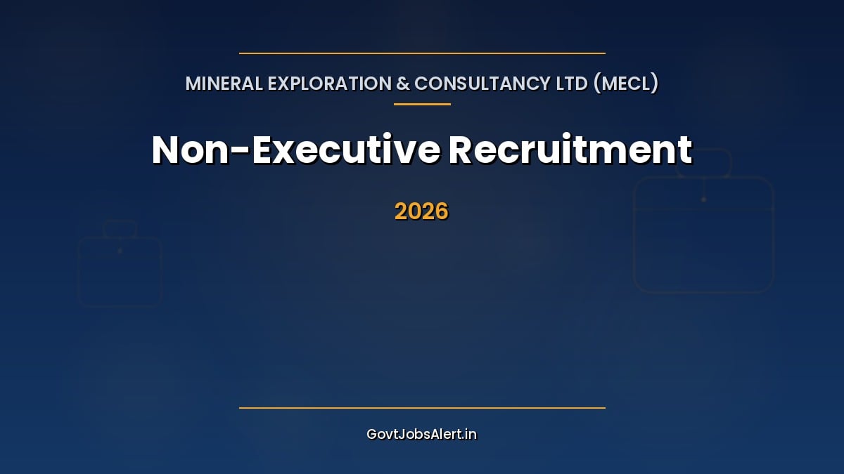 MECL Non-Executive Recruitment 2026 notification for 122 Accountant, Technician, Assistant and Junior Driver posts for 10th pass to graduate candidates