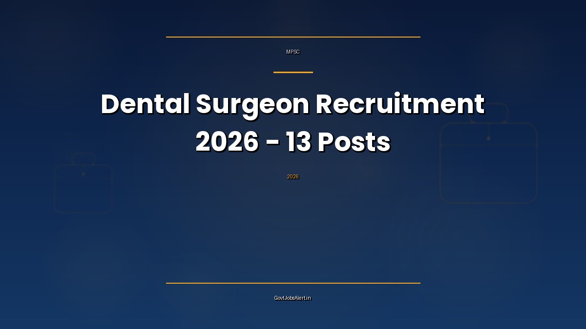 MPSC Dental Surgeon Recruitment 2026 notification for 13 MHS Grade-IV posts in Manipur Health Department, apply online