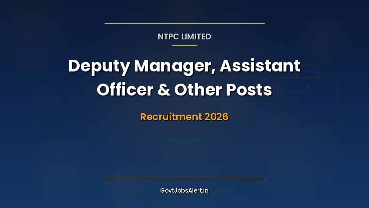 NTPC Recruitment 2026 notification for 19 SC/ST backlog posts including Deputy Manager, Assistant Officer (Safety) and Assistant Manager