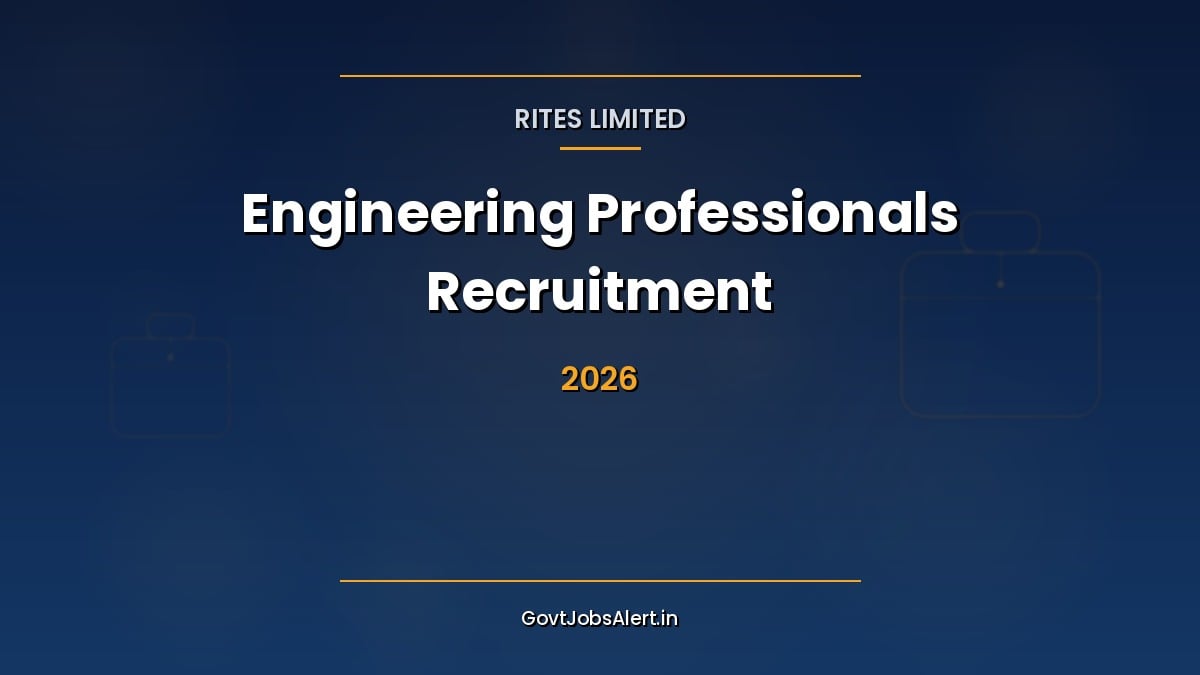 RITES Engineering Professionals Recruitment 2026 notification for 33 DGM, Manager and Assistant Manager civil engineering vacancies, last date 8 October 2026