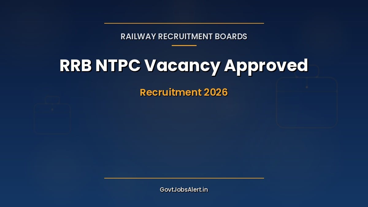 RRB NTPC 2026 Railway Board notice approving 3,477 Graduate and 1,688 Under-Graduate Goods Train Manager, Clerk, JAA and Ticket Clerk seats