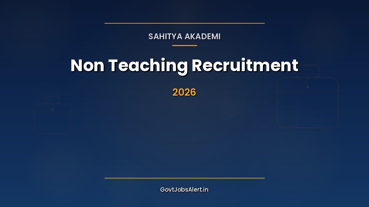 Sahitya Akademi Non Teaching Recruitment 2026 notification for 30 vacancies including MTS, Junior Clerk and Stenographer posts