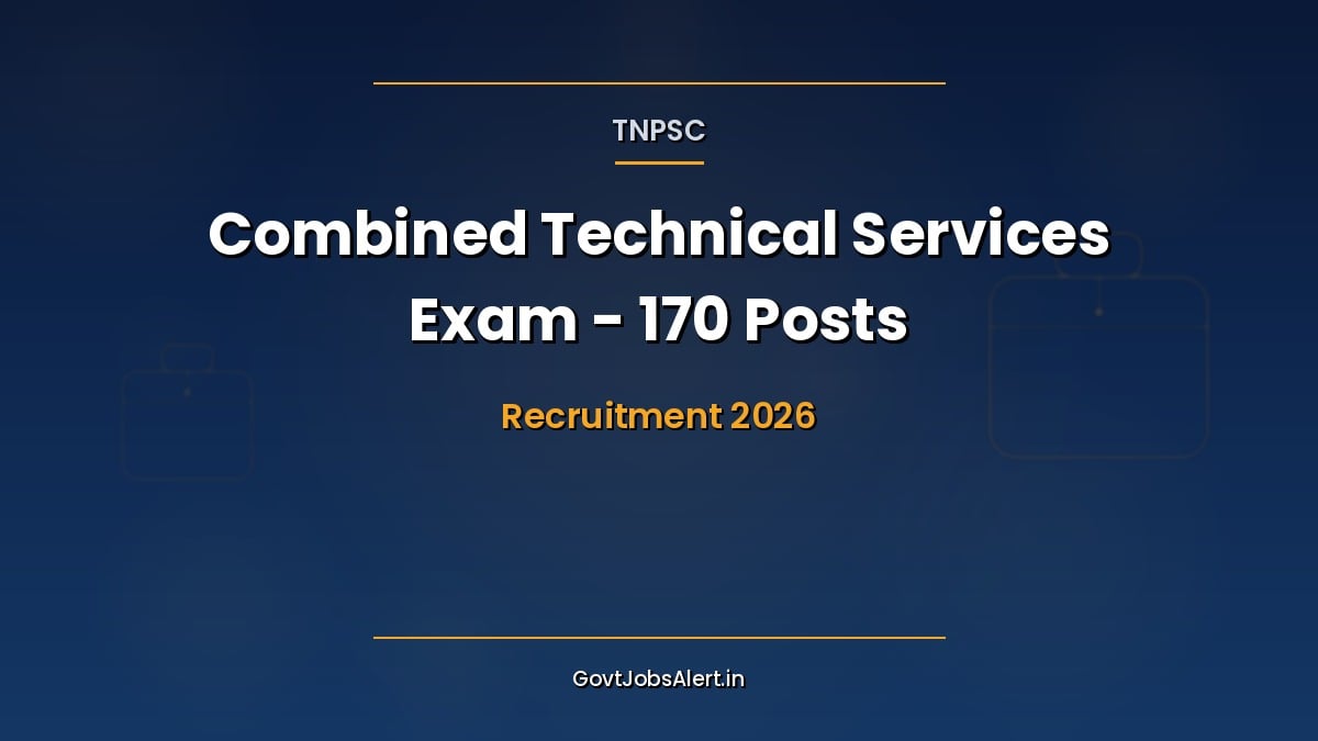 TNPSC CTSE Interview Posts Recruitment 2026 notification for 170 Veterinary Assistant Surgeon, Reporter and Assistant Director vacancies in Tamil Nadu