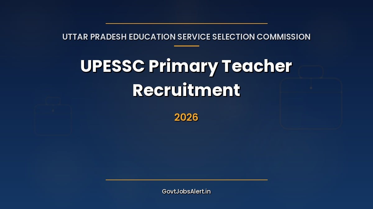 UPESSC Primary Teacher Recruitment 2026 notification for 12,405 Assistant Teacher posts in Uttar Pradesh, apply online
