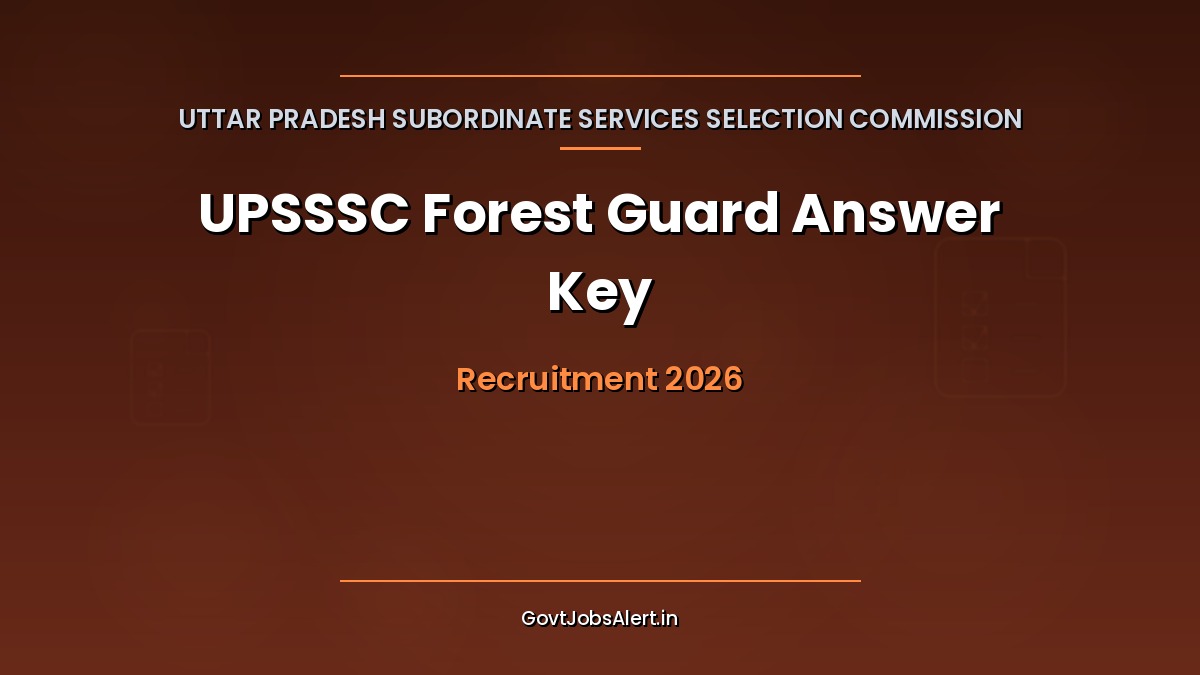 UPSSSC Forest Guard Answer Key 2026 out for Van Rakshak and Wildlife Guard Mains exam held 27 September 2026