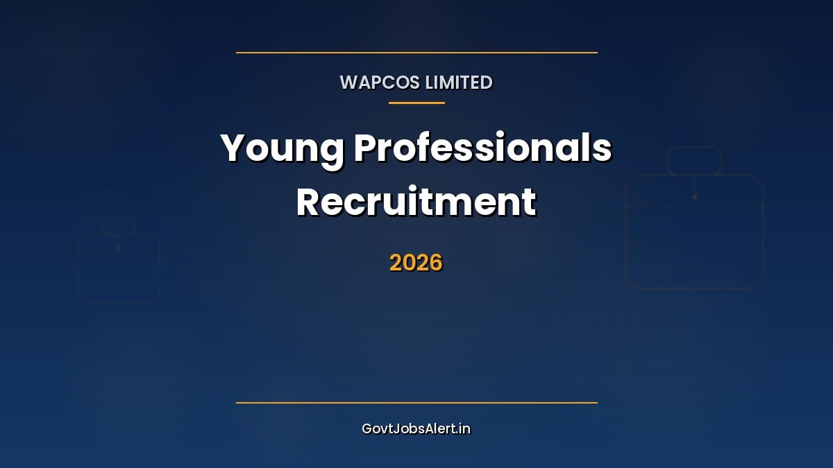 WAPCOS Young Professionals Recruitment 2026 notification for 37 Legal, Finance, Contract Management and Mass Communication government job posts