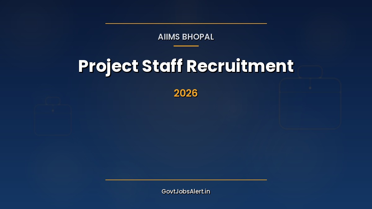 AIIMS Bhopal Project Staff Recruitment 2026 notification for 9 Project Research Scientist and Technical Support posts, last date 21 October