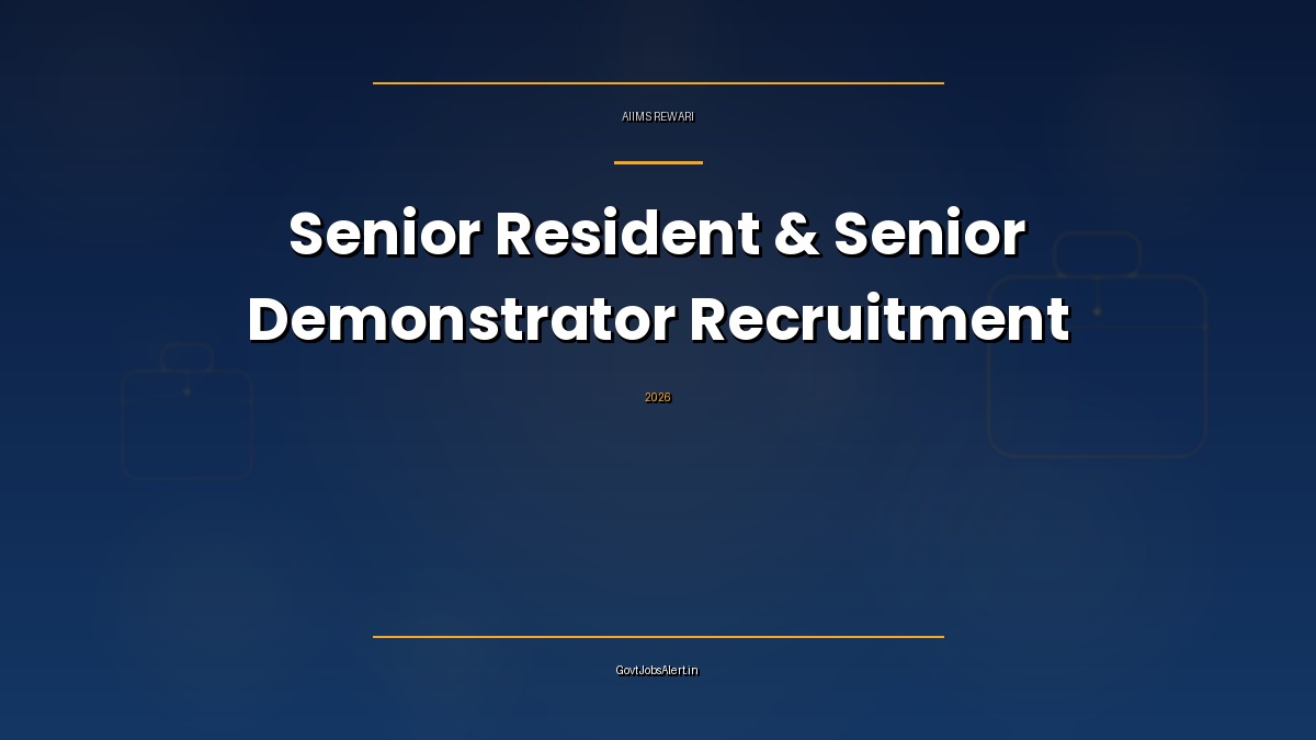AIIMS Rewari Senior Resident and Senior Demonstrator Recruitment 2026 for 24 posts, offline form must reach by 29 October 2026