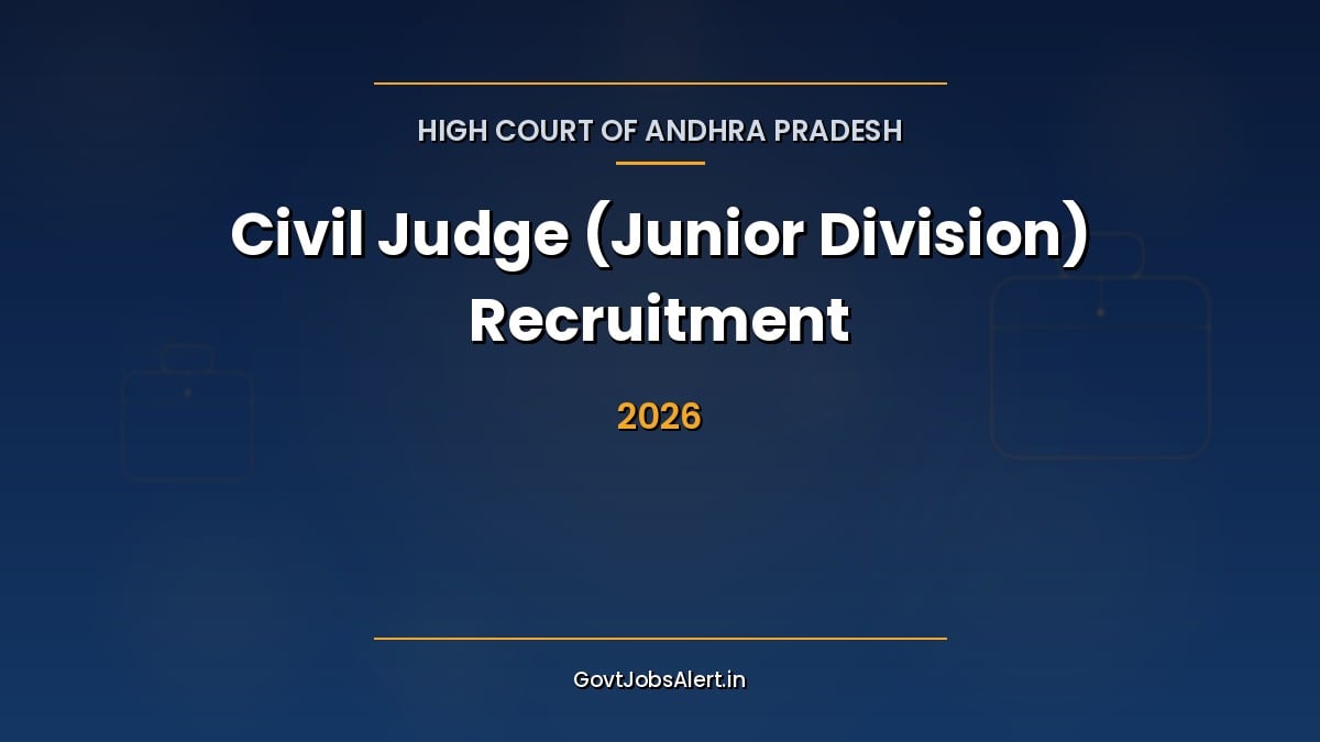 AP High Court Civil Judge Recruitment 2026 notification for 119 Civil Judge (Junior Division) posts by Direct Recruitment and Transfer