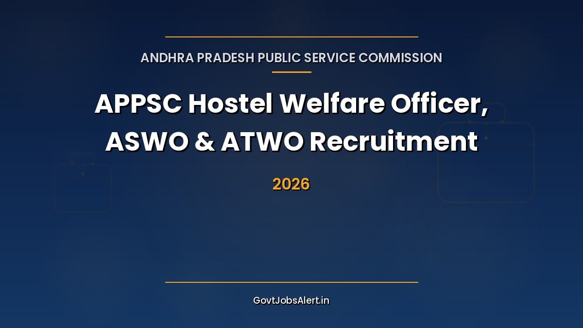 APPSC Welfare Officer Recruitment 2026 notification for 90 Hostel Welfare Officer Grade-II, Assistant Social and Assistant Tribal Welfare Officer posts