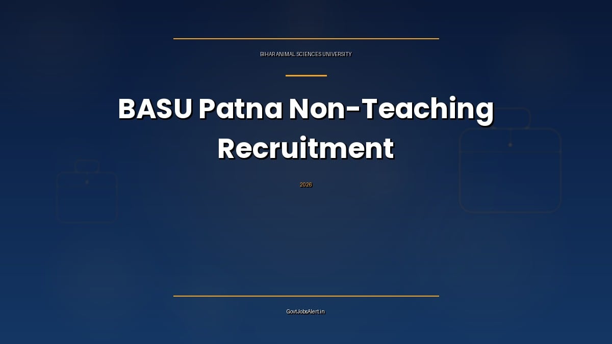 BASU Patna non-teaching recruitment 2026 featured image for Fisherman, Stenographer and OT Assistant posts