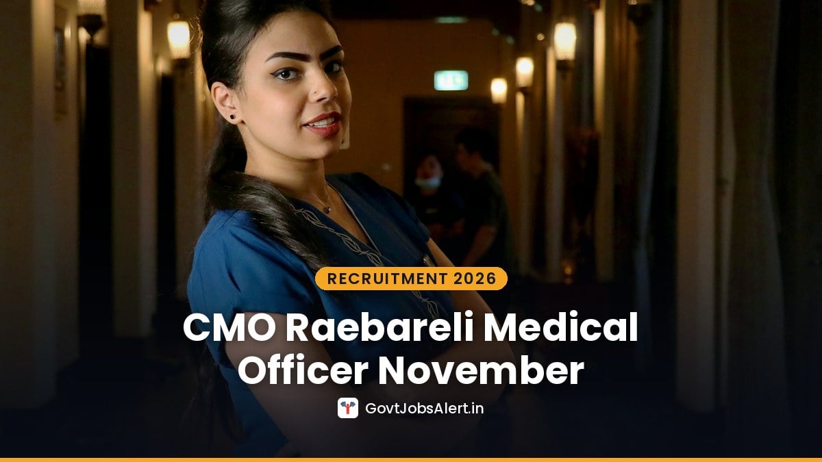 Hospital corridor in India for CMO Raebareli Medical Officer Recruitment 2026 NHM walk-in