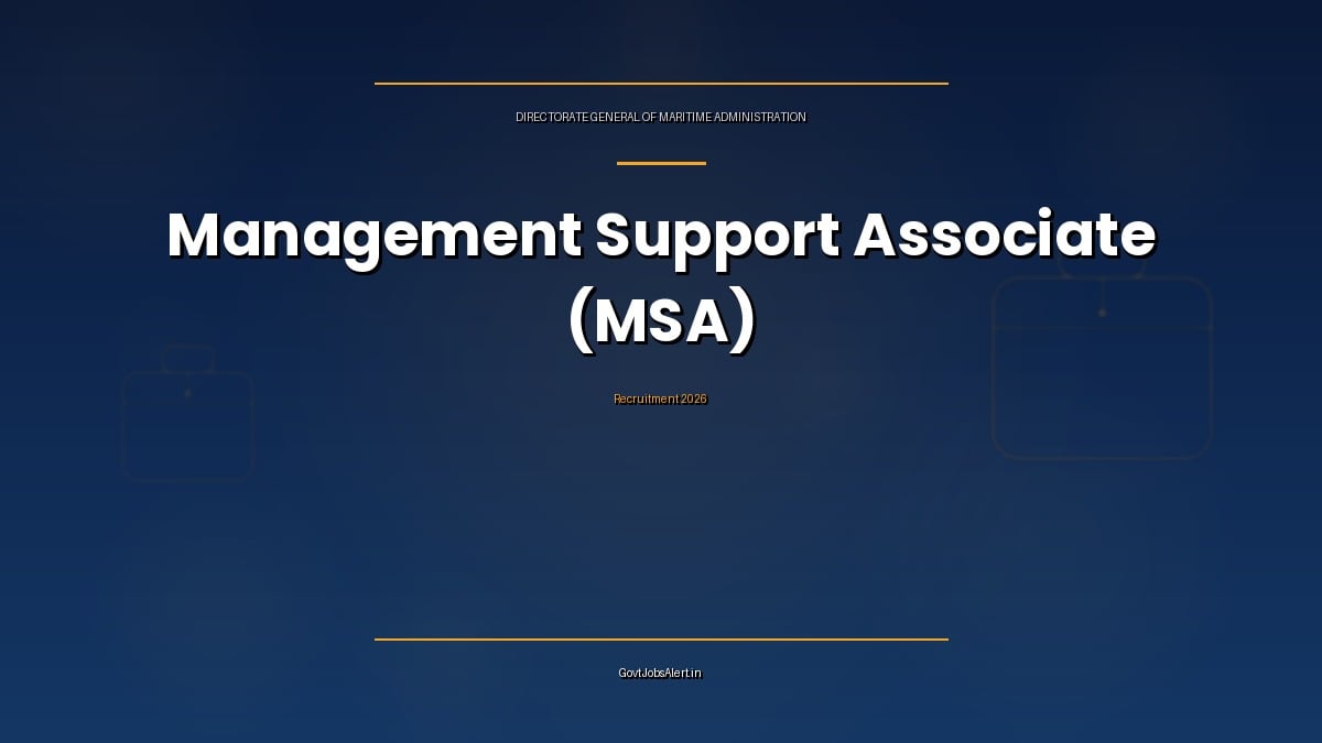 DGMA Recruitment 2026 notification graphic for Management Support Associate contractual posts in Mumbai, last date extended to 19 November 2026