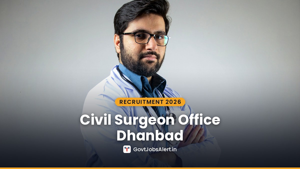 An Indian doctor in a white coat with a stethoscope - Civil Surgeon Office Dhanbad Specialist Medical Officer and Dentist Recruitment 2026