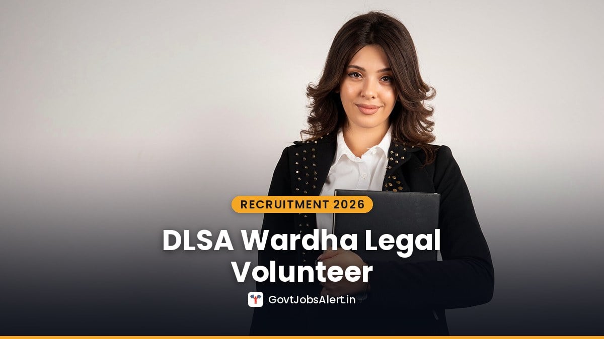 A young woman in a black blazer holding a folder - DLSA Wardha Legal Volunteer Recruitment 2026