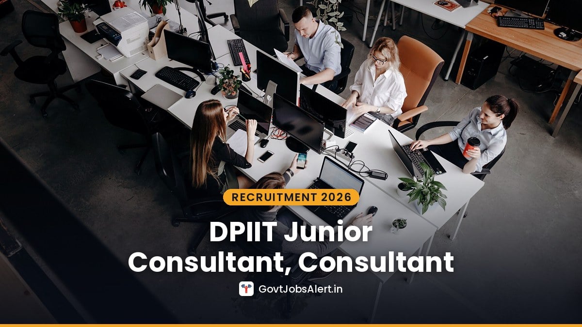 DPIIT Junior Consultant and Consultant Recruitment 2026 notice for 13 contract posts at Office of Economic Adviser, New Delhi