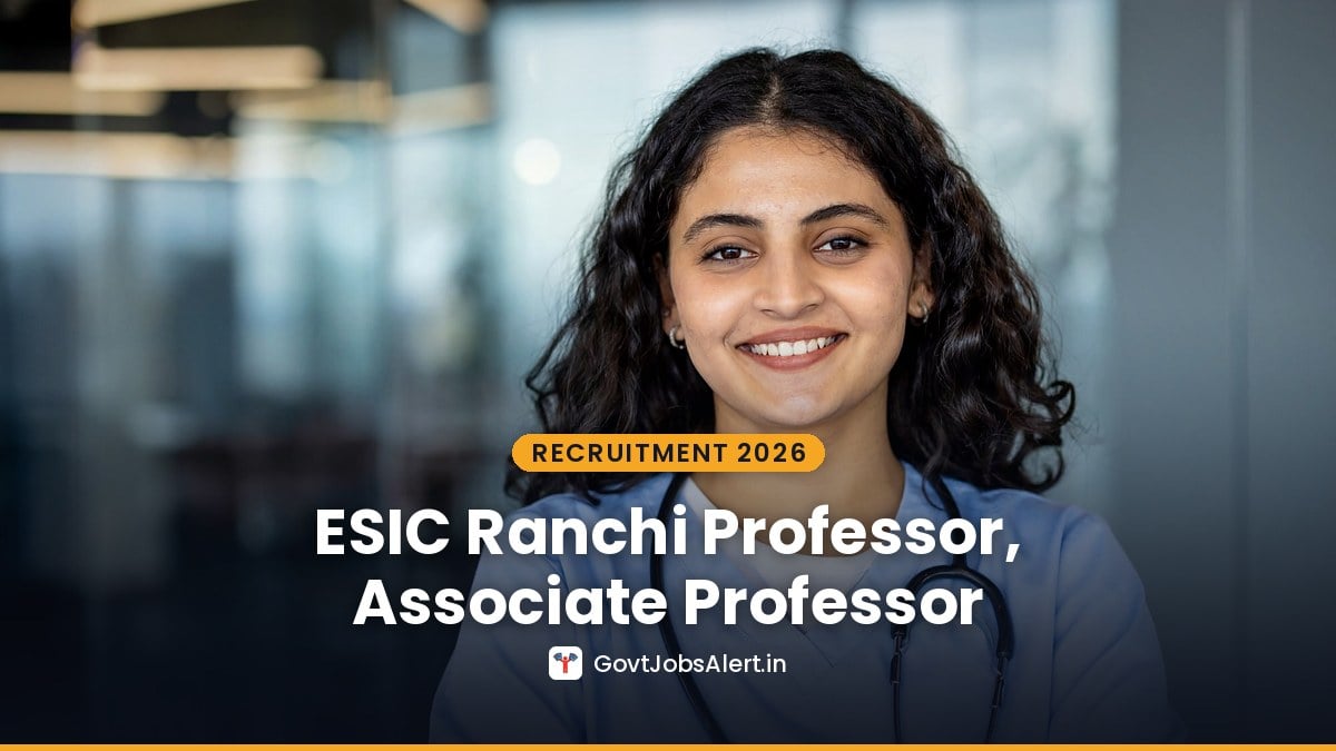 Doctors in white coats in a hospital corridor in India for ESIC Ranchi Recruitment 2026 Professor and Senior Resident posts