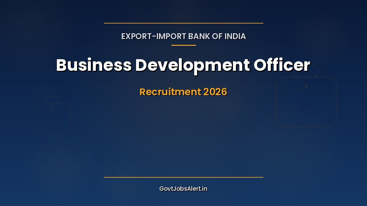 EXIM Bank Business Development Officer recruitment 2026 notice for 12 contract posts with last date extended to 25 October