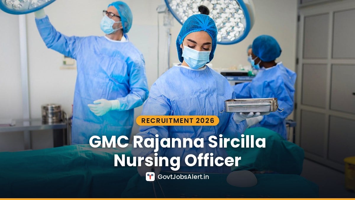 Nurses and technicians at work in a Telangana government hospital for GMC Rajanna Sircilla Recruitment 2026