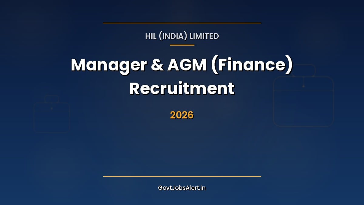 HIL India Recruitment 2026 for 10 Manager and AGM Finance posts, offline application by 5 October 2026