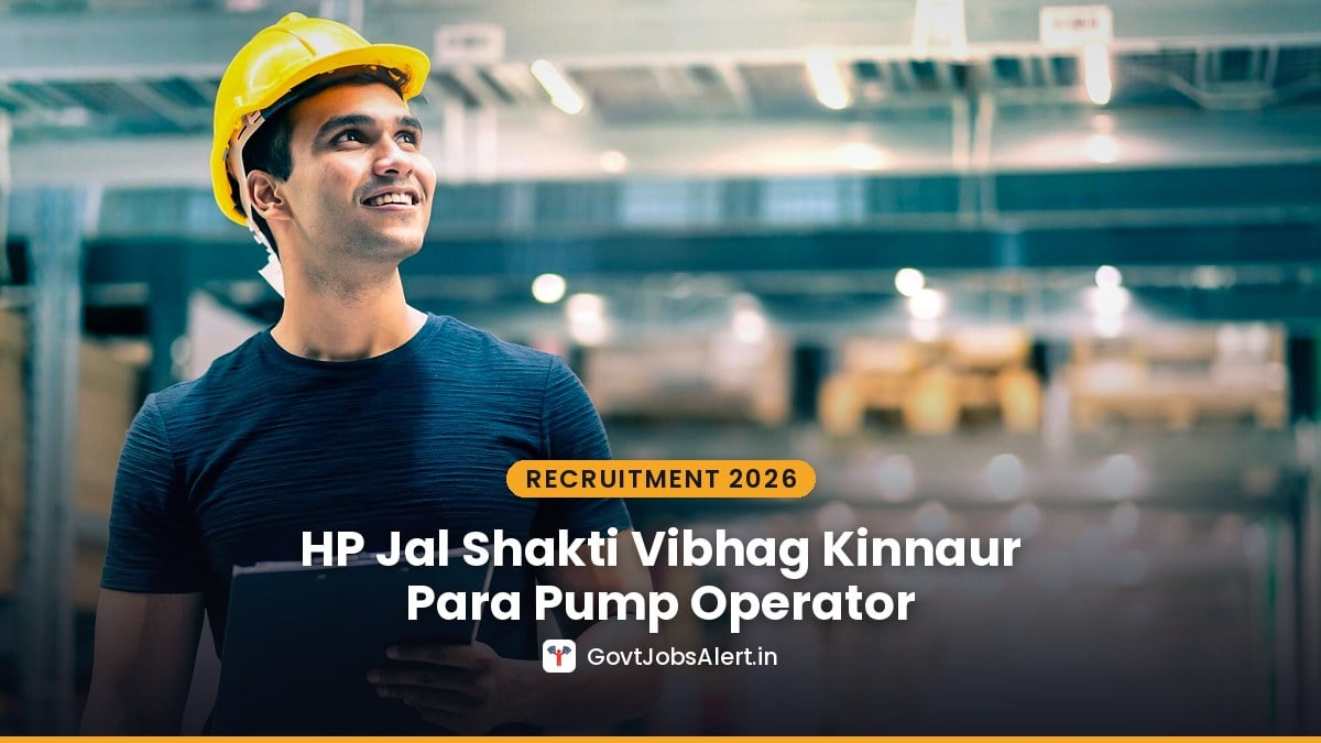 Smiling Indian technician in a yellow safety helmet holding a clipboard - HP Jal Shakti Vibhag Kinnaur Recruitment 2026