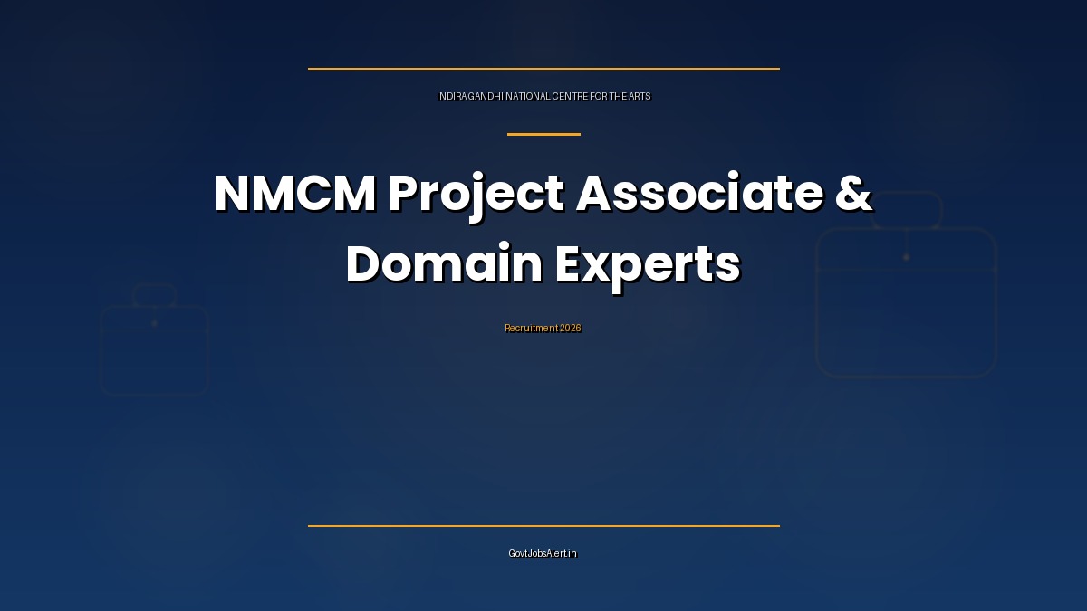 IGNCA Recruitment 2026 for Project Associate and Domain Experts contractual walk-in posts in New Delhi