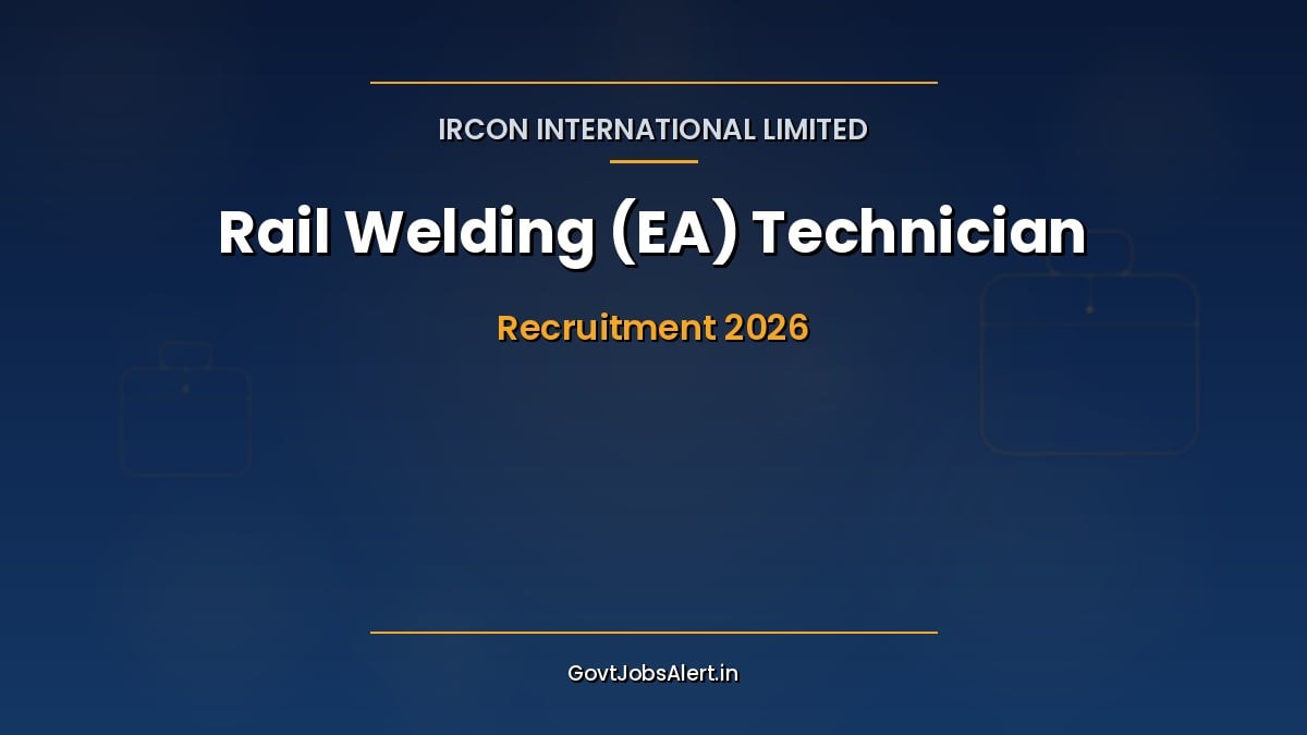 IRCON Rail Welding Technician Recruitment 2026 walk-in interview poster for 6 contract posts at Surat, Advt C-11/2026