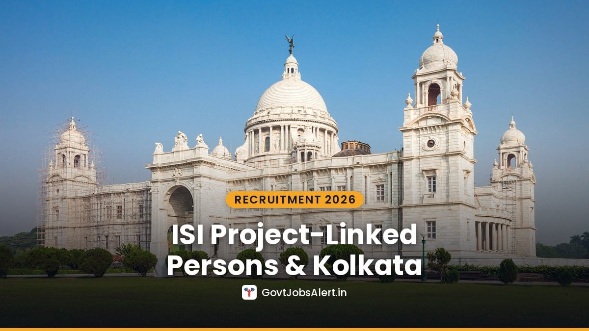 Victoria Memorial in Kolkata under a blue sky - ISI Kolkata Junior Research Assistant Recruitment 2026
